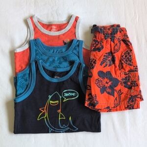 mixed brands 4 piece cotton summer beach bundle lot 18-24 months baby boy